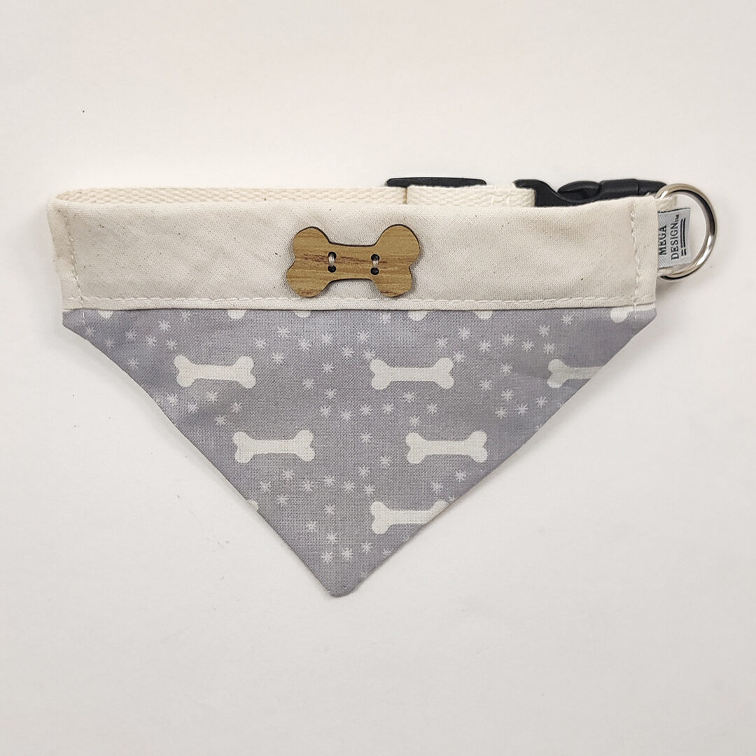 Hundbandana-Gray-Dogbone-Organic-5