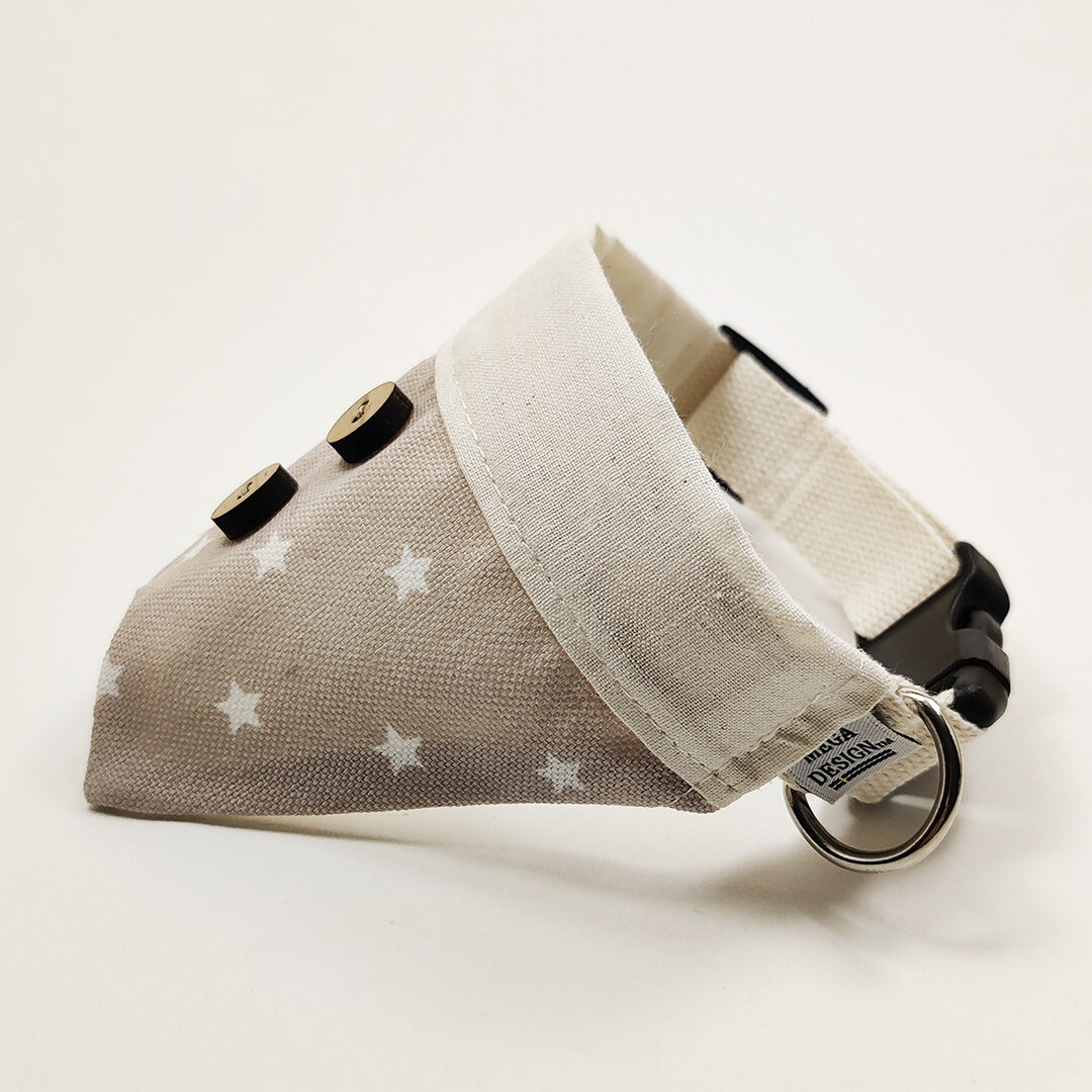 Hundbandana-W-Beige-Star-Organic-1