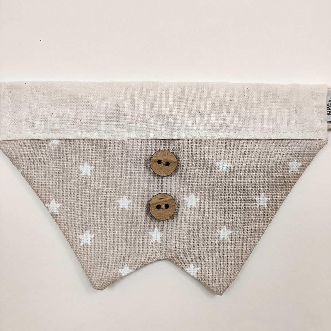 Hundbandana-W-Beige-Star-Organic-3