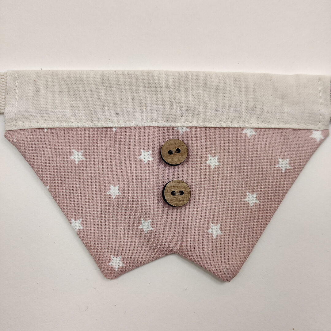 Hundbandana-W-Pink-Star-Organic-3