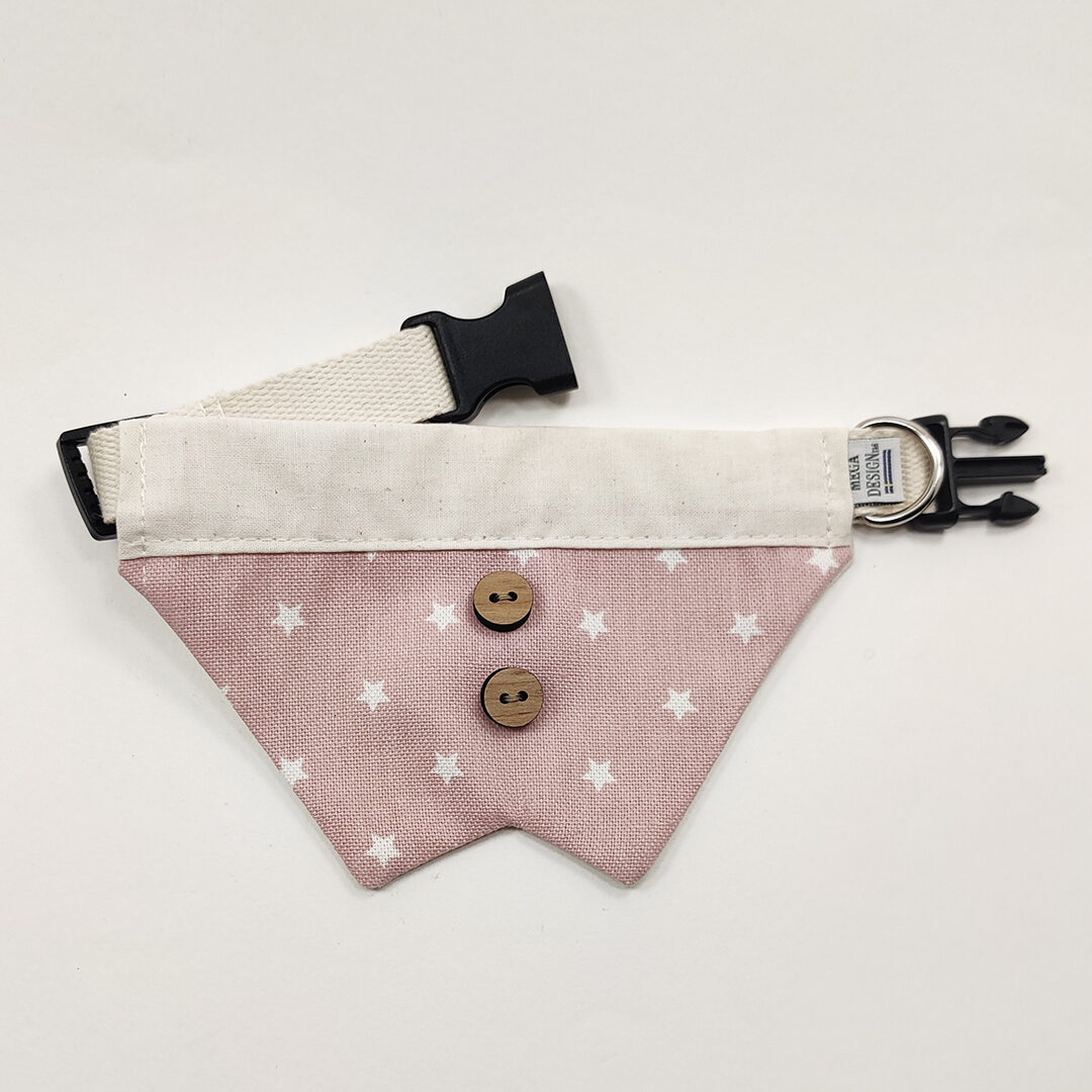 Hundbandana-W-Pink-Star-Organic-6